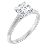 Four claw round diamond engagement ring-setting-The Diamond Setter