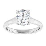 Beautiful Crossover Setting with Oval Diamond Solitaire Ring-setting-The Diamond Setter