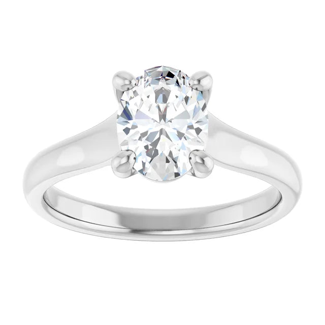 Beautiful Crossover Setting with Oval Diamond Solitaire Ring-setting-The Diamond Setter