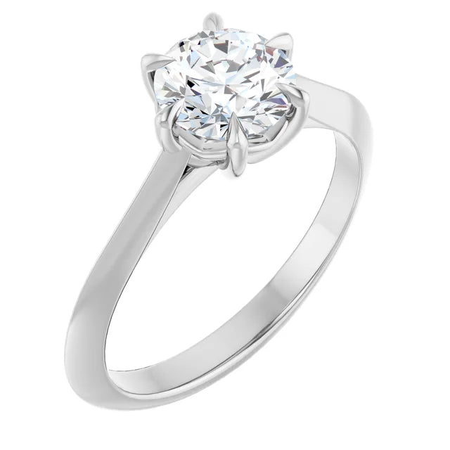Beautiful six claw engagement ring-setting-The Diamond Setter