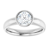 Bezel Set Round Diamond Solitaire Ring-setting-The Diamond Setter