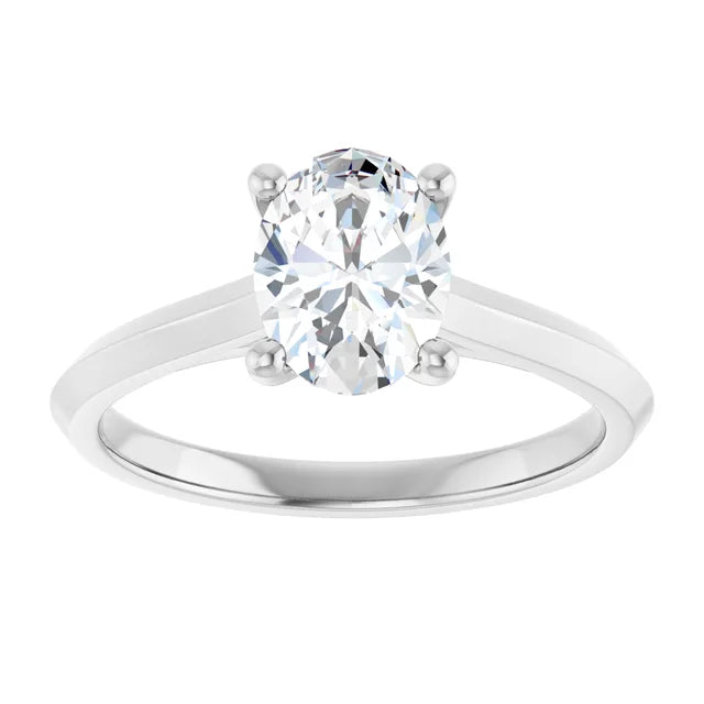 Classic Oval Solitaire Engagement Ring-setting-The Diamond Setter