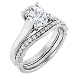 Beautiful Crossover Setting with Oval Diamond Solitaire Ring-setting-The Diamond Setter