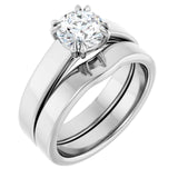 Diamond Solitaire with chunky band-setting-The Diamond Setter
