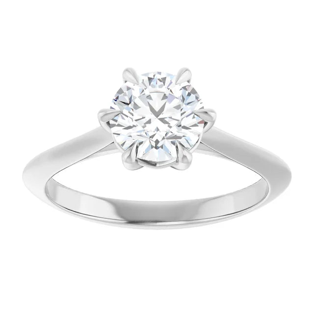 Beautiful six claw engagement ring-setting-The Diamond Setter