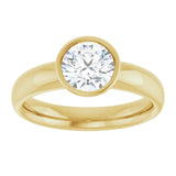 Bezel Set Round Diamond Solitaire Ring-setting-The Diamond Setter