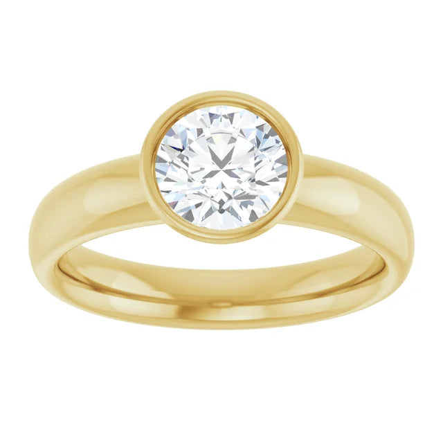 Bezel Set Round Diamond Solitaire Ring-setting-The Diamond Setter