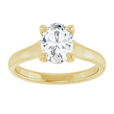 Beautiful Crossover Setting with Oval Diamond Solitaire Ring-setting-The Diamond Setter