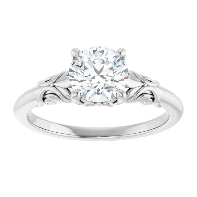Sculptural design solitaire engagement ring-setting-The Diamond Setter