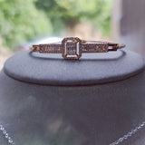 18ct Rose Gold Art Deco inspired bangle with 0.98ct natural diamonds-The Diamond Setter