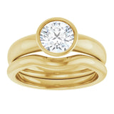 Bezel Set Round Diamond Solitaire Ring-setting-The Diamond Setter