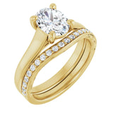 Beautiful Crossover Setting with Oval Diamond Solitaire Ring-setting-The Diamond Setter