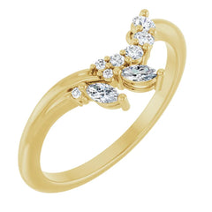 Altair - Floral Contour Band-The Diamond Setter