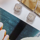 Art deco inspired diamond cluster earrings-The Diamond Setter