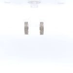 Diamond Huggies in 18ct white gold-The Diamond Setter
