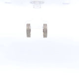 Diamond Huggies in 18ct white gold-The Diamond Setter