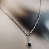 Elegant Diamond and Sapphire Necklace-The Diamond Setter