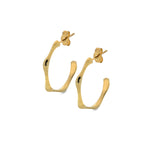 9ct Yellow Gold Molton Hoop Earring-The Diamond Setter