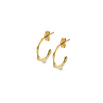 9ct Yellow Gold Molton Hoop Earring-The Diamond Setter