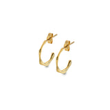 9ct Yellow Gold Molton Hoop Earring-The Diamond Setter