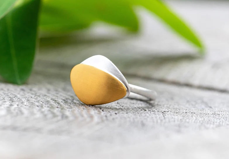 Ring Golden Leaves Collection-The Diamond Setter