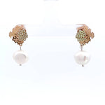 Coral and pearl drop earrings-The Diamond Setter