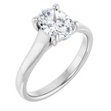 Beautiful Crossover Setting with Oval Diamond Solitaire Ring-setting-The Diamond Setter