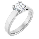 Diamond Solitaire with chunky band-setting-The Diamond Setter