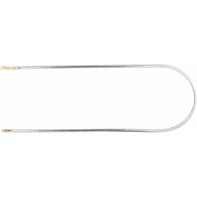 Reversible Diamond-Cut Snake 18" Chain-The Diamond Setter
