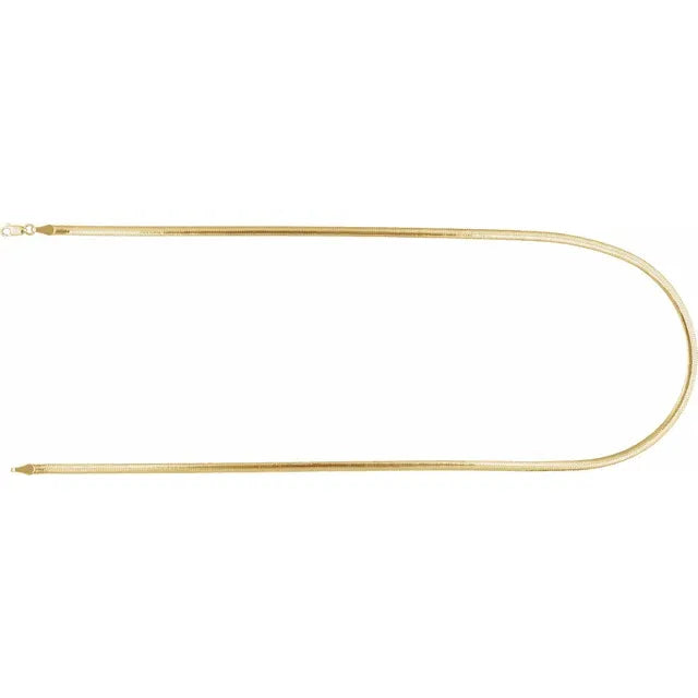 Reversible Diamond-Cut Snake 18" Chain-The Diamond Setter