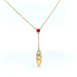 Talisman Pendant with ruby and crystallised osmium-The Diamond Setter