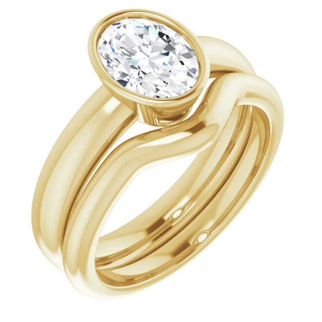 Bezel Set Oval Solitaire Engagement Ring-setting-The Diamond Setter