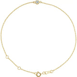 Dainty diamond station bracelet-The Diamond Setter