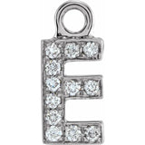 Petite Pave Natural Diamond Initial Dangle-The Diamond Setter