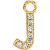 Petite Pave Natural Diamond Initial Dangle-The Diamond Setter