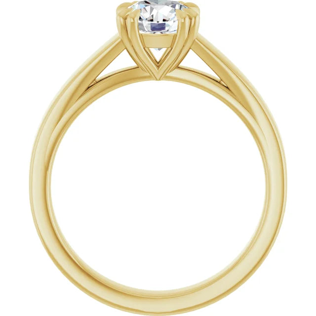 Diamond Solitaire with chunky band-setting-The Diamond Setter