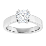 Diamond Solitaire with chunky band-setting-The Diamond Setter