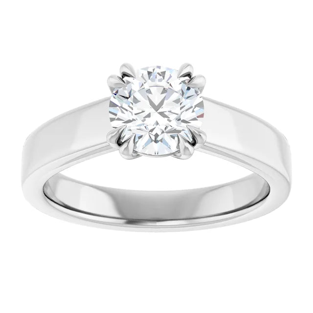 Diamond Solitaire with chunky band-setting-The Diamond Setter