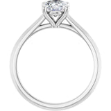 Classic Oval Solitaire Engagement Ring-setting-The Diamond Setter