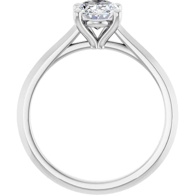 Classic Oval Solitaire Engagement Ring-setting-The Diamond Setter