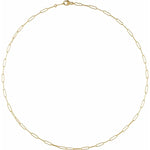Solid gold 2.4 mm Paperclip-Style 16" Chain-The Diamond Setter