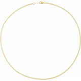 Solid gold Rolo Chain 18"-The Diamond Setter