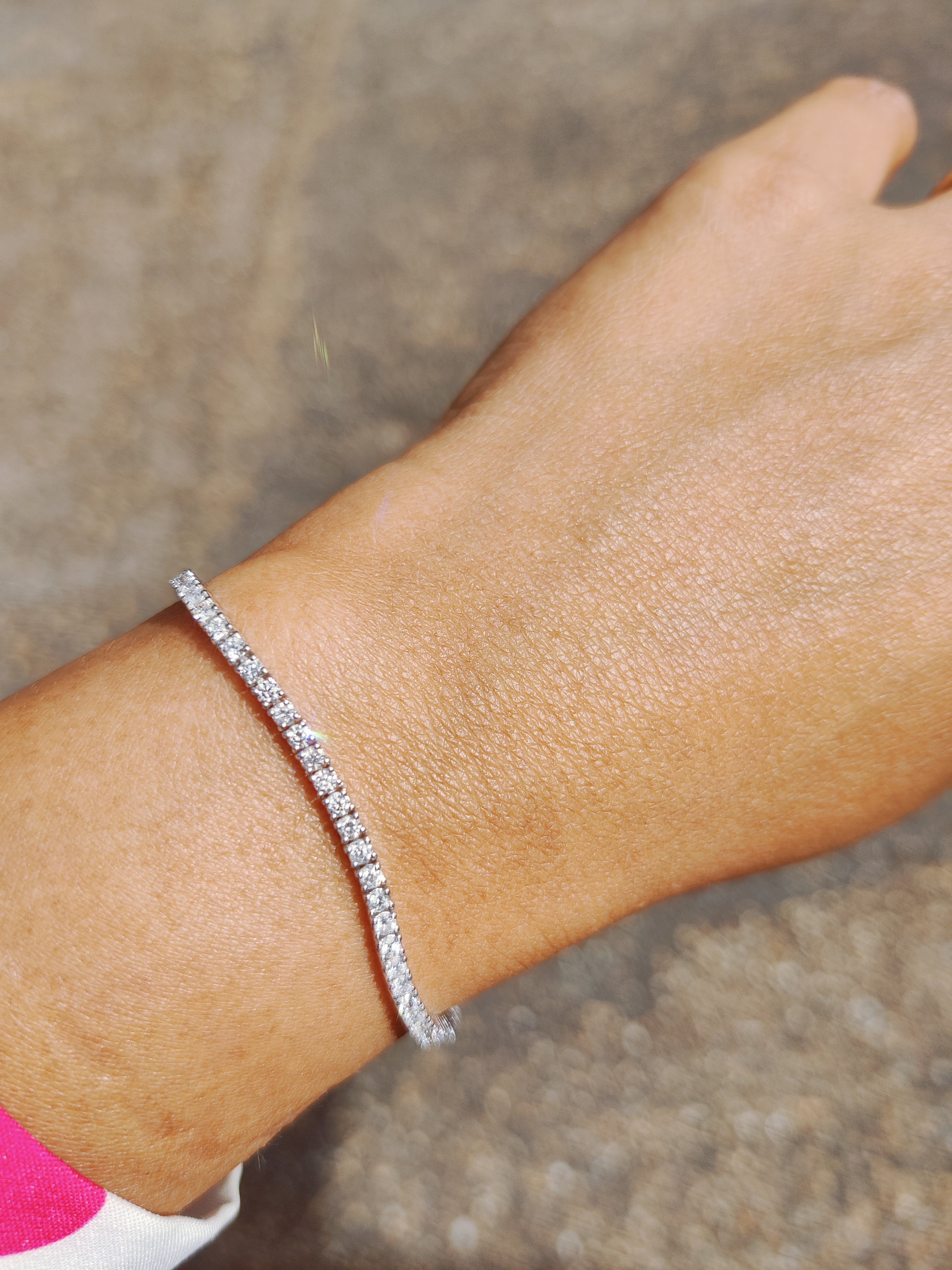2.17ct tennis bracelet with natural diamonds-The Diamond Setter