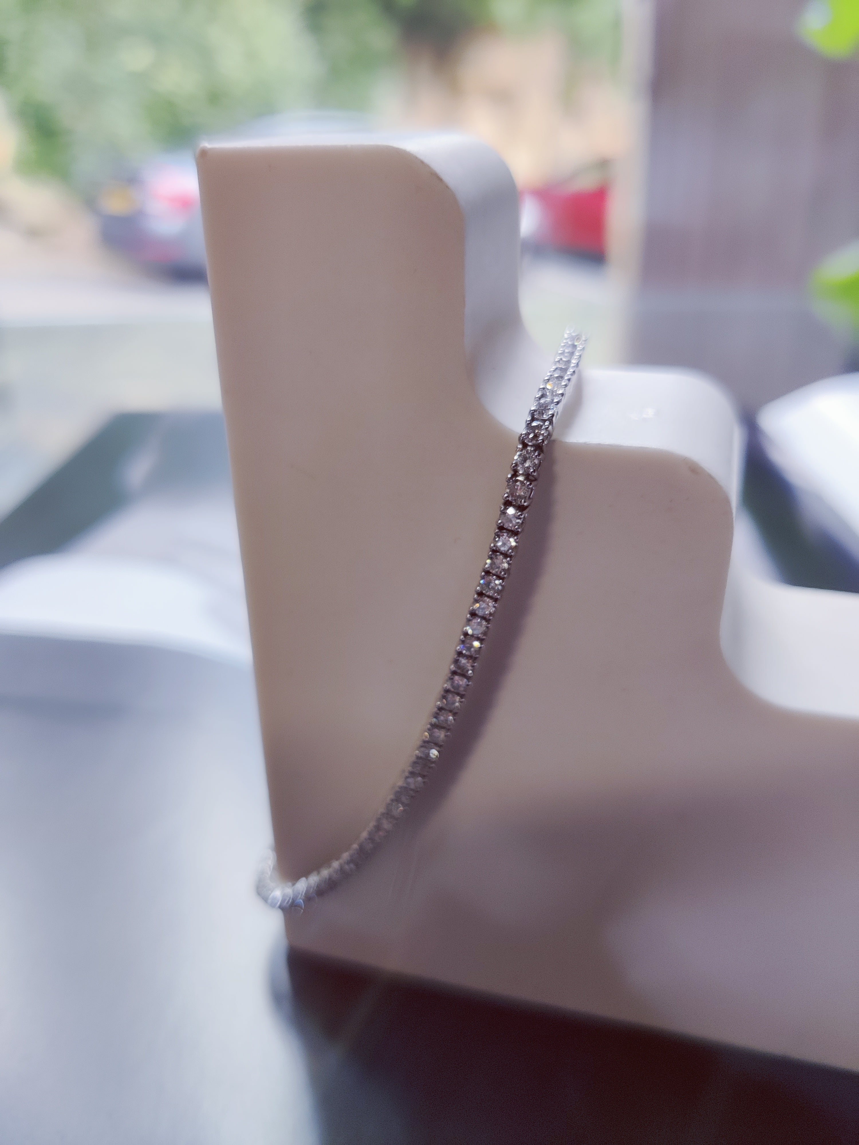 2.17ct tennis bracelet with natural diamonds-The Diamond Setter
