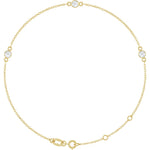 Dainty diamond station bracelet-The Diamond Setter
