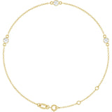 Dainty diamond station bracelet-The Diamond Setter