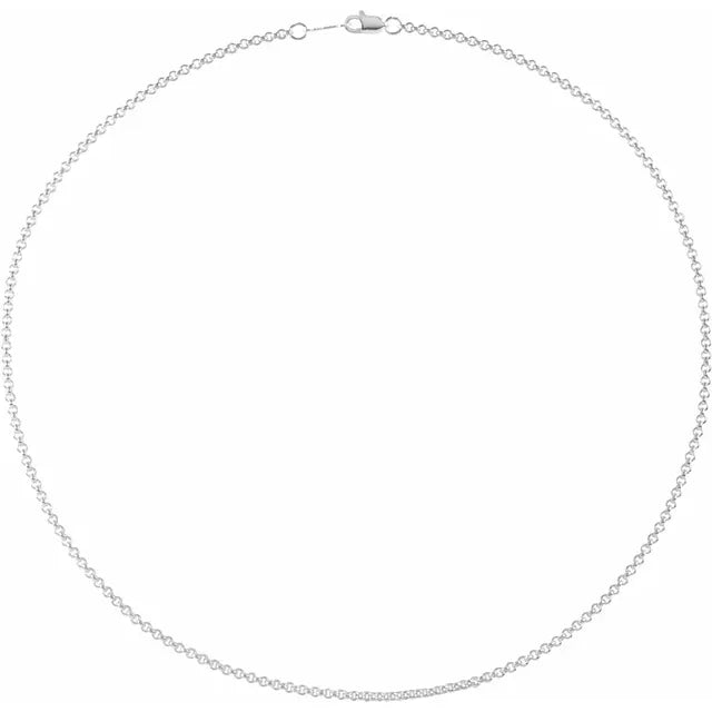 Solid gold Rolo Chain 18"-The Diamond Setter