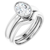 Bezel Set Oval Solitaire Engagement Ring-setting-The Diamond Setter