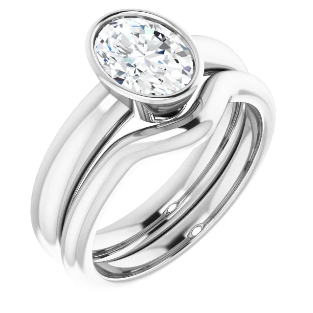 Bezel Set Oval Solitaire Engagement Ring-setting-The Diamond Setter