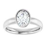 Bezel Set Oval Solitaire Engagement Ring-setting-The Diamond Setter